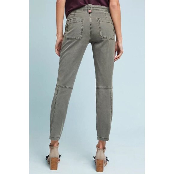 Anthropologie Olive Embroidered Pants - Picture 8 of 16